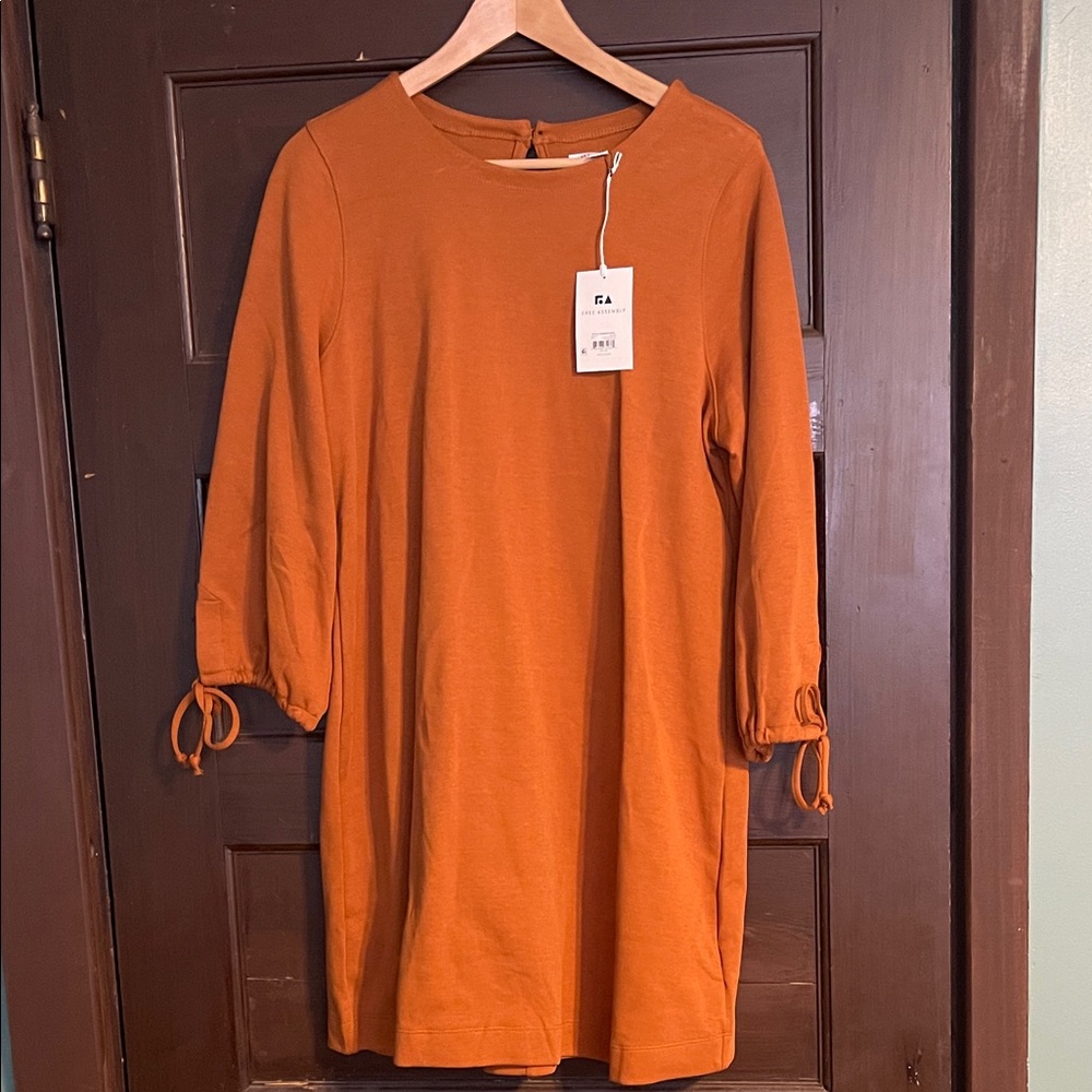 Free Assembly Mustard Women's Tunic Shirt Dress NWT